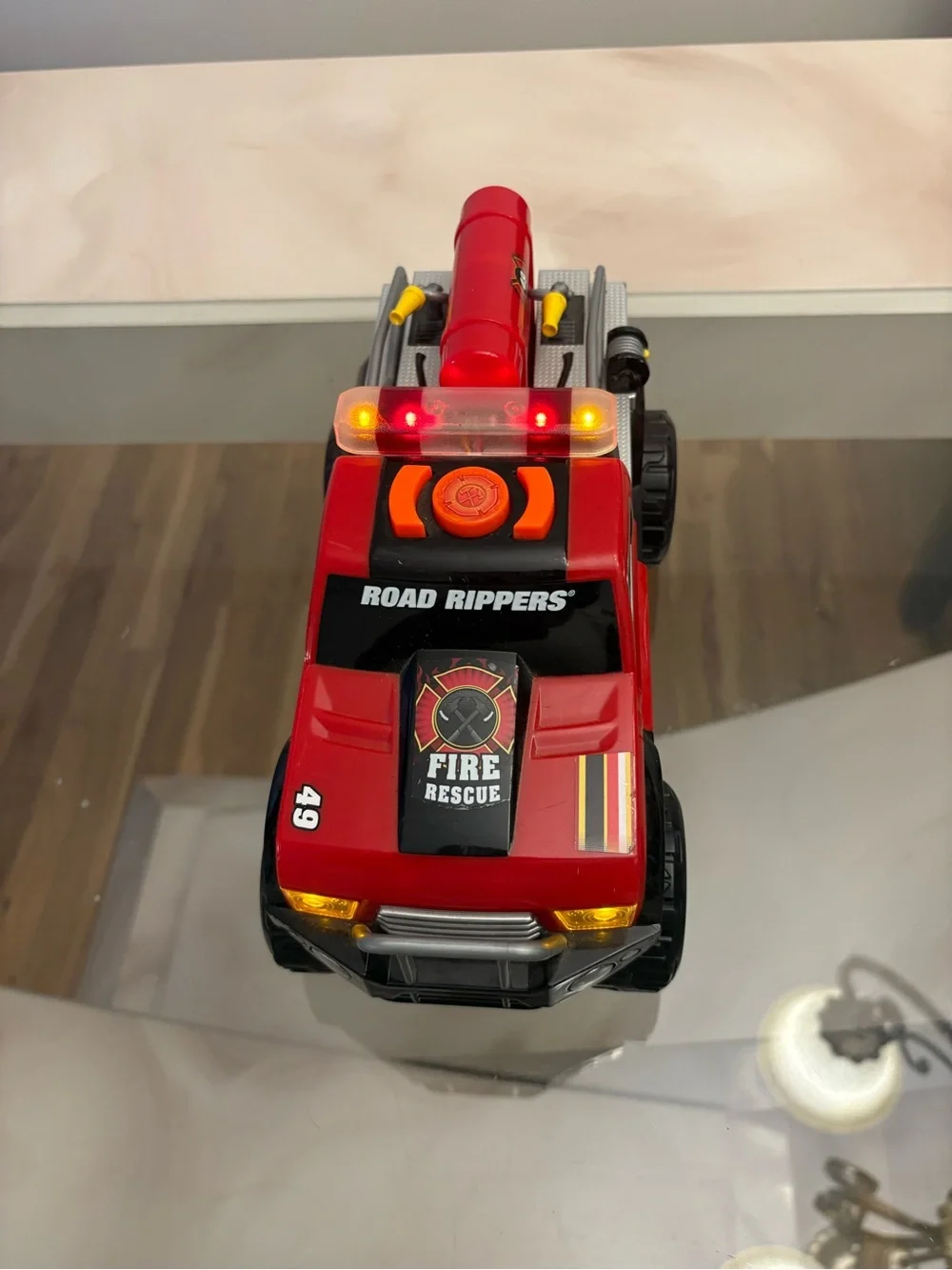 Red Fire Rescue Toy Truck for Kids - Durable Play Vehicle